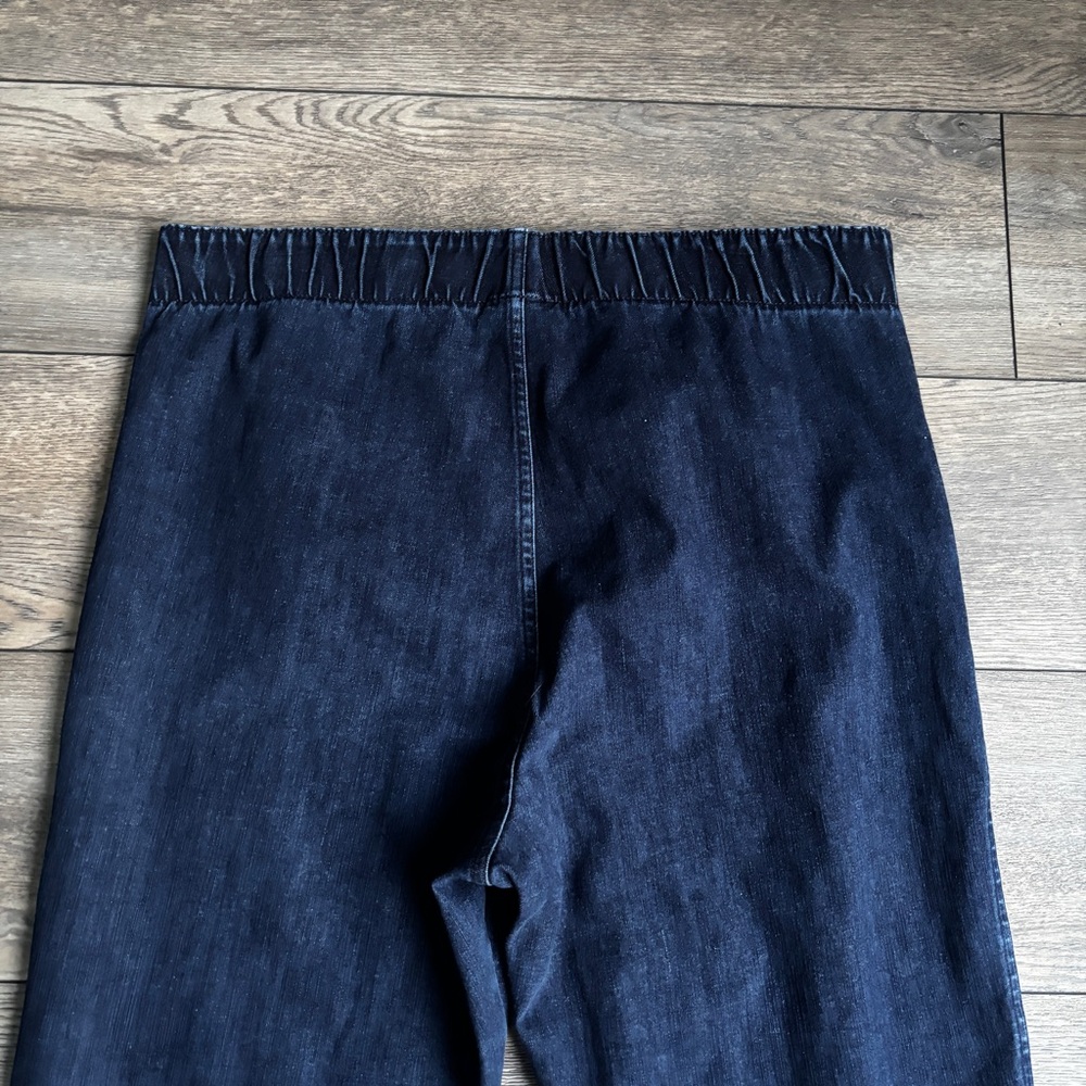 Soft Surroundings Dark Blue Denim Pull On Bootcut Jeans Sz XL - Picture 11 of 11